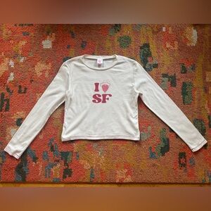 Women’s White I ❤️ SF Long Sleeve Shirt